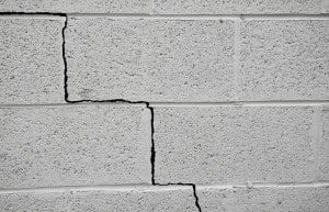 Foundation Crack In Cinder Blocks