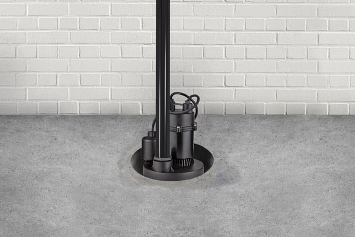 Submersible water Pump for flood prevention in a basement floor